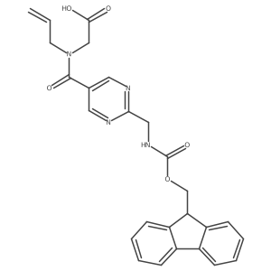 2-(1-{2-[({[(9H-fluoren-9-yl)methoxy]carbonyl}amino)methyl]pyrimidin-5-yl}-N-(prop-2-en-1-yl)formamido)acetic acid Structure