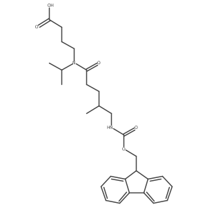4-[5-({[(9H-fluoren-9-yl)methoxy]carbonyl}amino)-4-methyl-N-(propan-2-yl)pentanamido]butanoic acid Structure