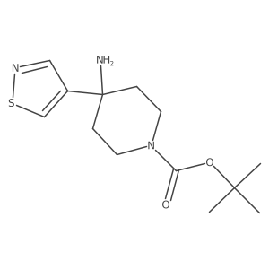 Tert-butyl 4-amino-4-(1,2-thiazol-4-yl)piperidine-1-carboxylate结构式