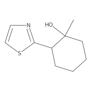 1-Methyl-2-(1,3-thiazol-2-yl)cyclohexan-1-ol结构式