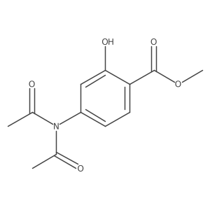 Methyl 4-(n-acetylacetamido)-2-hydroxybenzoate结构式