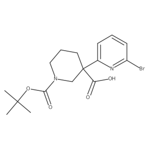 3-(6-Bromopyridin-2-yl)-1-(tert-butoxycarbonyl)piperidine-3-carboxylic acid Structure