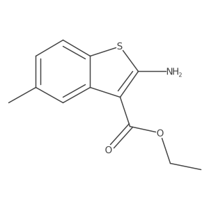 Ethyl 2-amino-5-methyl-1-benzothiophene-3-carboxylate结构式