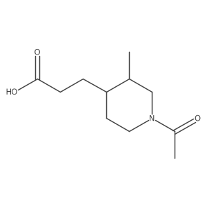 3-(1-Acetyl-3-methylpiperidin-4-yl)propanoic acid Structure