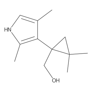 [1-(2,4-dimethyl-1H-pyrrol-3-yl)-2,2-dimethylcyclopropyl]methanol结构式