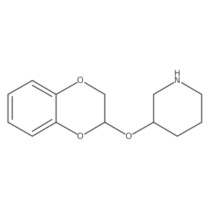 3-(2,3-Dihydro-1,4-benzodioxin-2-yloxy)piperidine结构式