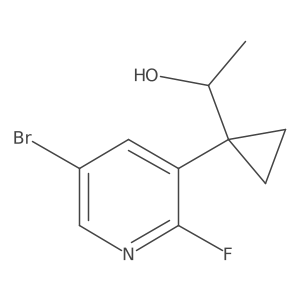 1-[1-(5-Bromo-2-fluoropyridin-3-yl)cyclopropyl]ethan-1-ol Structure