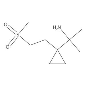 2-[1-(2-Methanesulfonylethyl)cyclopropyl]propan-2-amine结构式