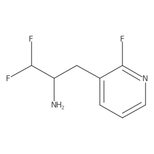 1,1-Difluoro-3-(2-fluoropyridin-3-yl)propan-2-amine结构式