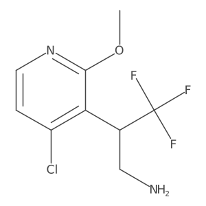 2-(4-Chloro-2-methoxypyridin-3-yl)-3,3,3-trifluoropropan-1-amine Structure