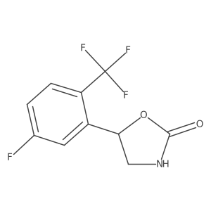 5-[5-Fluoro-2-(trifluoromethyl)phenyl]-1,3-oxazolidin-2-one结构式