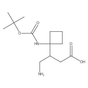 4-Amino-3-(1-{[(tert-butoxy)carbonyl]amino}cyclobutyl)butanoic acid Structure