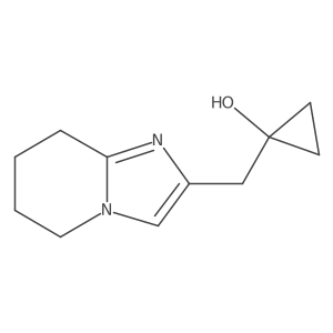 1-({5H,6H,7H,8H-imidazo[1,2-a]pyridin-2-yl}methyl)cyclopropan-1-ol结构式