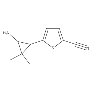 5-(3-Amino-2,2-dimethylcyclopropyl)thiophene-2-carbonitrile Structure