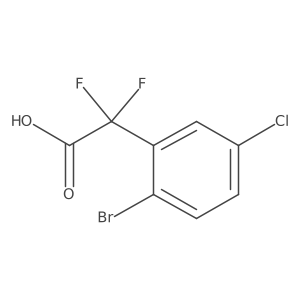 2-(2-Bromo-5-chlorophenyl)-2,2-difluoroacetic acid结构式