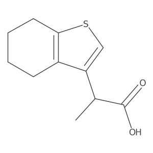 2-(4,5,6,7-Tetrahydro-1-benzothiophen-3-yl)propanoic acid结构式