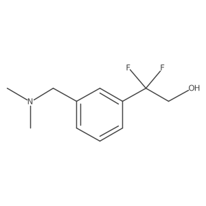 2-{3-[(Dimethylamino)methyl]phenyl}-2,2-difluoroethan-1-ol结构式