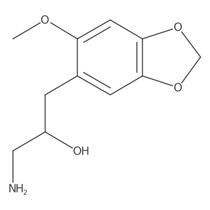 1-Amino-3-(6-methoxy-1,3-dioxaindan-5-yl)propan-2-ol结构式