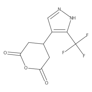 4-[3-(trifluoromethyl)-1H-pyrazol-4-yl]oxane-2,6-dione Structure