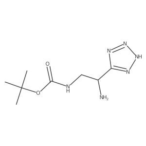 tert-butyl N-[2-amino-2-(1H-1,2,3,4-tetrazol-5-yl)ethyl]carbamate结构式