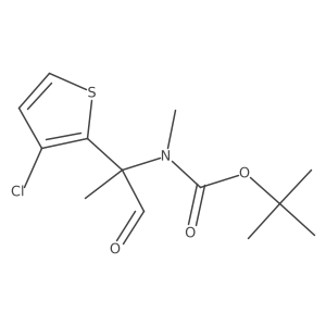 tert-butyl N-[2-(3-chlorothiophen-2-yl)-1-oxopropan-2-yl]-N-methylcarbamate Structure