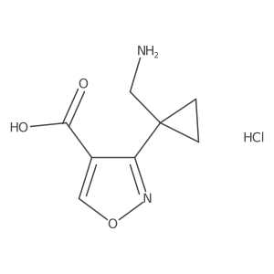 3-[1-(Aminomethyl)cyclopropyl]-1,2-oxazole-4-carboxylic acid hydrochloride Structure