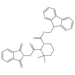 2-(1,3-dioxo-2,3-dihydro-1H-isoindol-2-yl) 1-(9H-fluoren-9-yl)methyl 3,3-dimethylpiperidine-1,2-dicarboxylate结构式