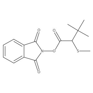 1,3-dioxo-2,3-dihydro-1H-isoindol-2-yl 3,3-dimethyl-2-(methylsulfanyl)butanoate结构式