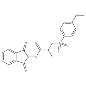 1,3-dioxo-2,3-dihydro-1H-isoindol-2-yl 3-(4-methoxybenzenesulfonyl)-2-methylpropanoate结构式