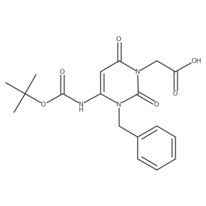 2-[3-Benzyl-4-[(2-methylpropan-2-yl)oxycarbonylamino]-2,6-dioxopyrimidin-1-yl]acetic acid Structure