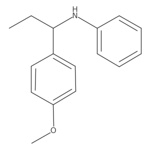 I+/--Ethyl-4-methoxy-N-phenylbenzenemethanamine结构式