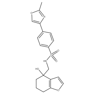 N-((4-hydroxy-4,5,6,7-tetrahydrobenzofuran-4-yl)methyl)-4-(2-methyloxazol-4-yl)benzenesulfonamide Structure