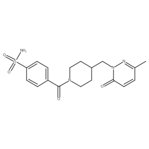 4-(4-((3-methyl-6-oxopyridazin-1(6H)-yl)methyl)piperidine-1-carbonyl)benzenesulfonamide Structure