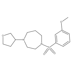 1-(3-Methoxybenzenesulfonyl)-4-(oxolan-3-yl)-1,4-diazepane结构式