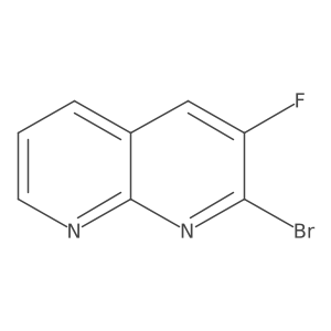 2-Bromo-3-fluoro-1,8-naphthyridine Structure