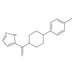 1-(4-fluorophenyl)-4-(1H-pyrazole-3-carbonyl)piperazine Structure