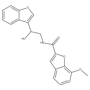 N-[2-(1-benzothiophen-3-yl)-2-hydroxyethyl]-7-methoxy-1-benzofuran-2-carboxamide Structure
