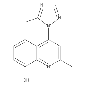 2-Methyl-4-(5-methyl-1H-1,2,4-triazol-1-yl)-8-quinolinol结构式