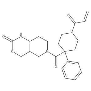 (4aS,8aS)-6-[4-phenyl-1-(prop-2-enoyl)piperidine-4-carbonyl]-octahydro-1H-pyrido[4,3-d][1,3]oxazin-2-one结构式