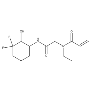 N-[2-[[(1R,2S)-3,3-Difluoro-2-hydroxycyclohexyl]amino]-2-oxoethyl]-N-ethylprop-2-enamide Structure
