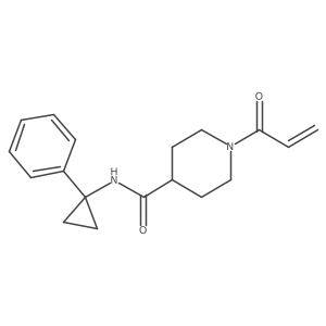 N-(1-Phenylcyclopropyl)-1-prop-2-enoylpiperidine-4-carboxamide Structure