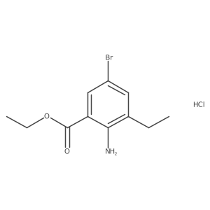 Ethyl 2-amino-5-bromo-3-ethylbenzoate hydrochloride Structure