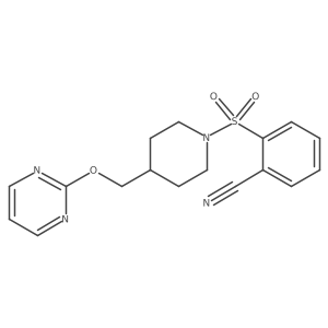 2-({4-[(Pyrimidin-2-yloxy)methyl]piperidin-1-yl}sulfonyl)benzonitrile结构式