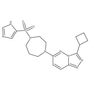 1-{3-cyclobutyl-[1,2,4]triazolo[4,3-b]pyridazin-6-yl}-4-(1H-imidazole-4-sulfonyl)-1,4-diazepane Structure