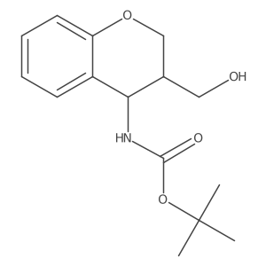 rac-tert-butyl N-[(3R,4R)-3-(hydroxymethyl)-3,4-dihydro-2H-1-benzopyran-4-yl]carbamate结构式