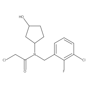 2-Chloro-N-[(3-chloro-2-fluorophenyl)methyl]-N-[(1S,3R)-3-hydroxycyclopentyl]acetamide Structure