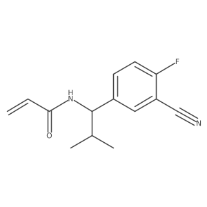 N-[1-(3-Cyano-4-fluorophenyl)-2-methylpropyl]prop-2-enamide结构式