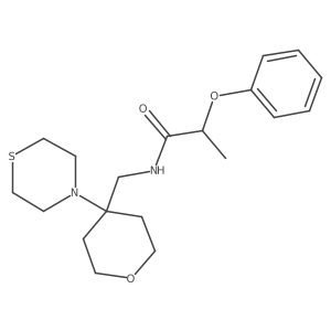 2-phenoxy-N-{[4-(thiomorpholin-4-yl)oxan-4-yl]methyl}propanamide Structure