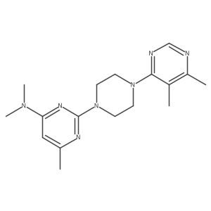 2-[4-(5,6-dimethylpyrimidin-4-yl)piperazin-1-yl]-N,N,6-trimethylpyrimidin-4-amine Structure
