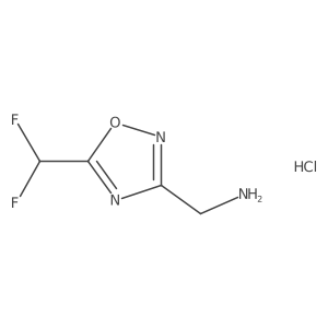 [5-(Difluoromethyl)-1,2,4-oxadiazol-3-yl]methanamine;hydrochloride结构式